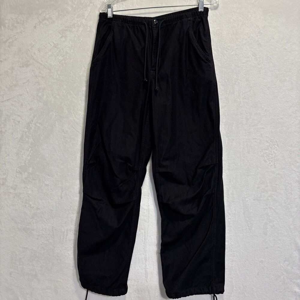 Aritzia TNA Supply Cargo Pants Adjustable Waist Women's Size Medium Black